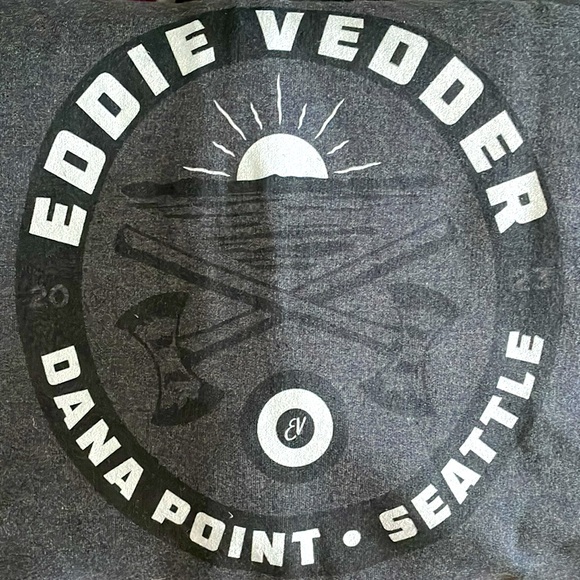 RARE NEW Nvr Worn Eddie Vedder Charity Show Hoodie w/ Dana Point/Seattle - Picture 2 of 4
